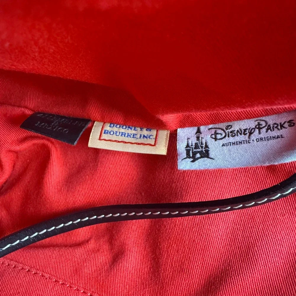 Dooney & Bourke Disney Parks Black Red Minnie‎ Mouse Bows Shopper Tote Bag Purse
